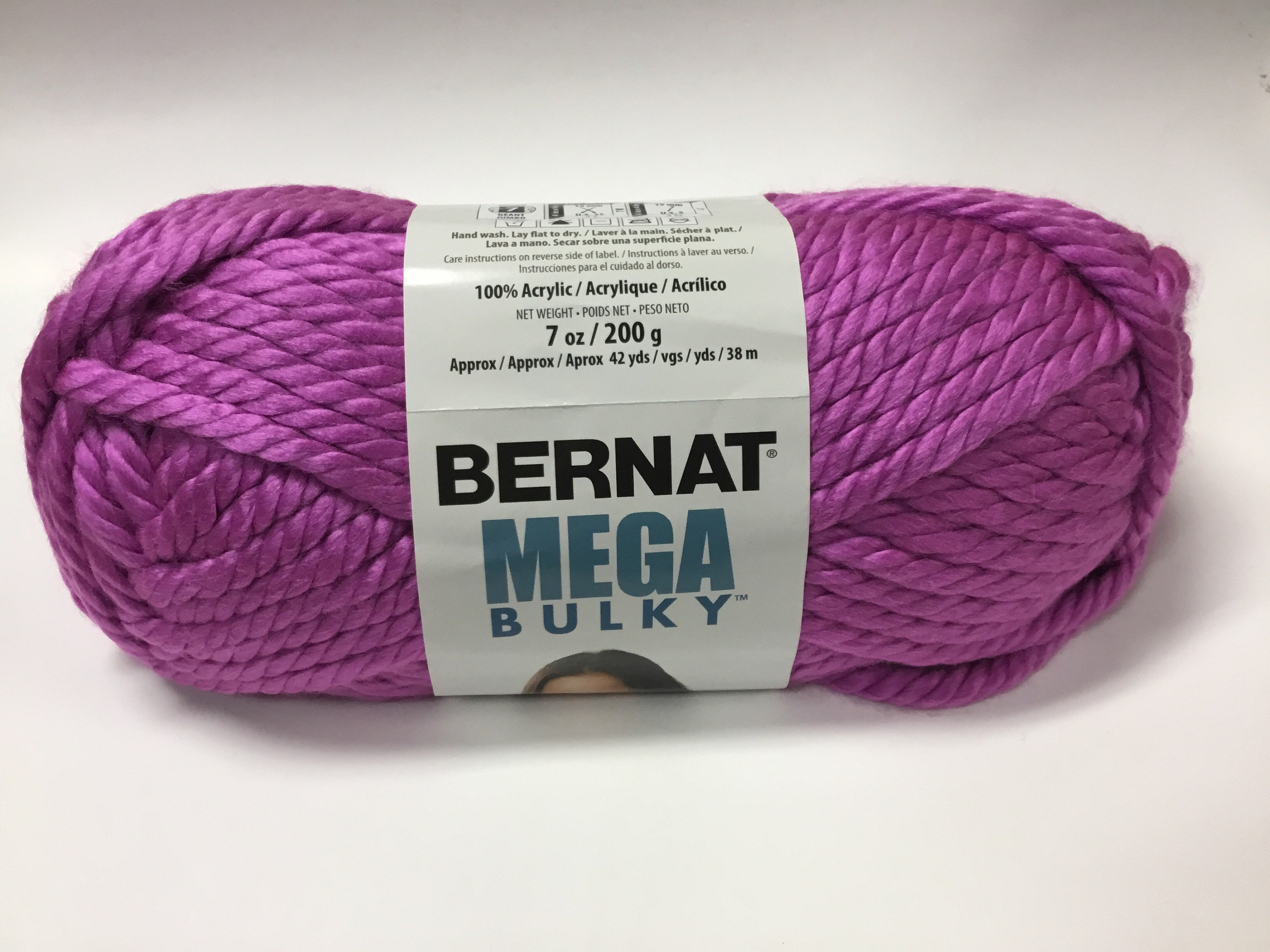 Black Acrylic Yarn, BERNAT Super Value, Yarn Skein Weight 7 Oz