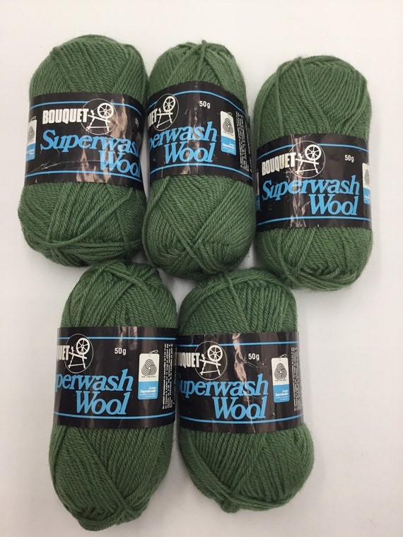 Bouquet Set of 5 Superwash Wool,worsted Weight Yarn,91m/100yds Green 