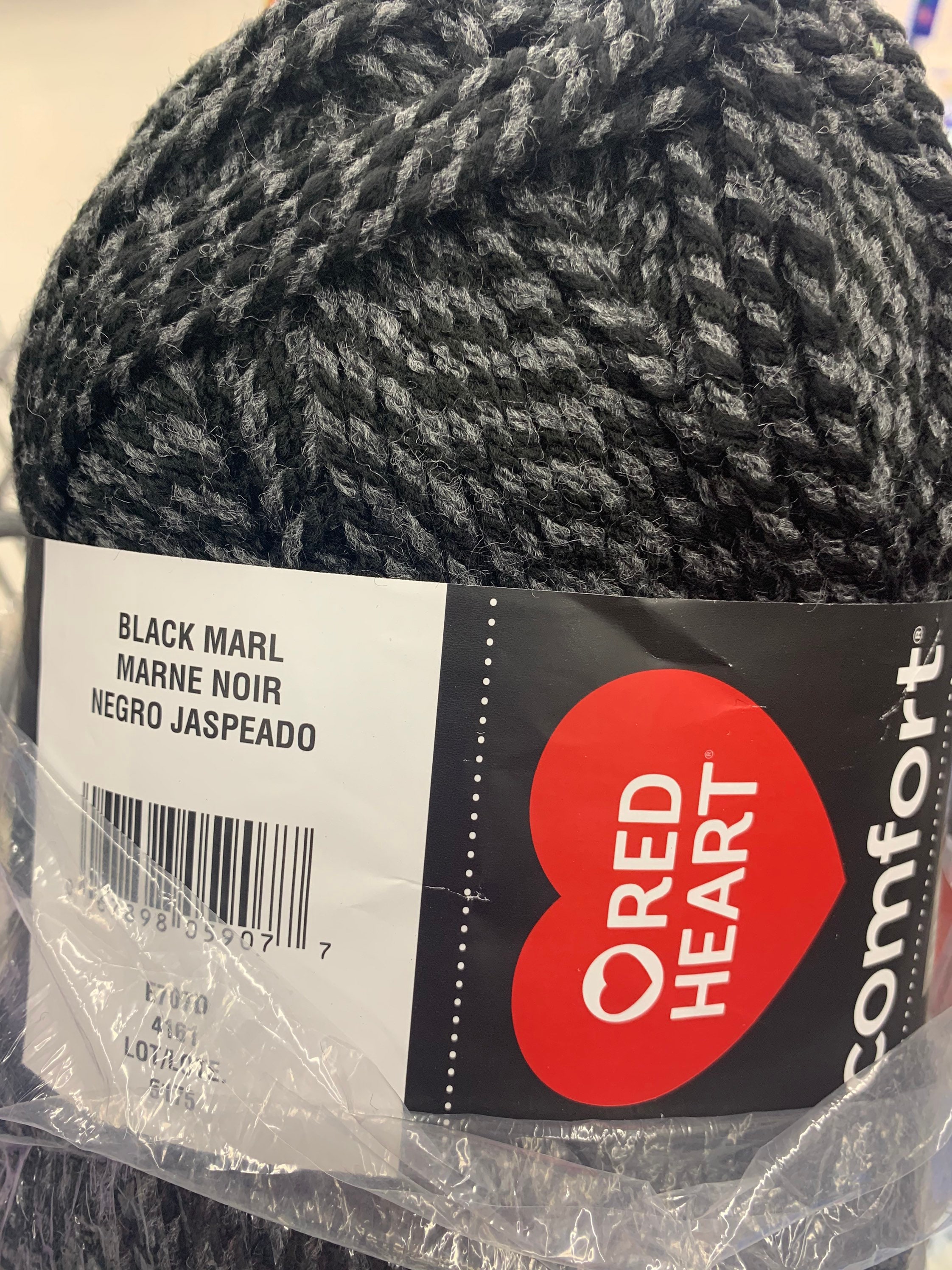 Red Heart Comfort Yarn - Black