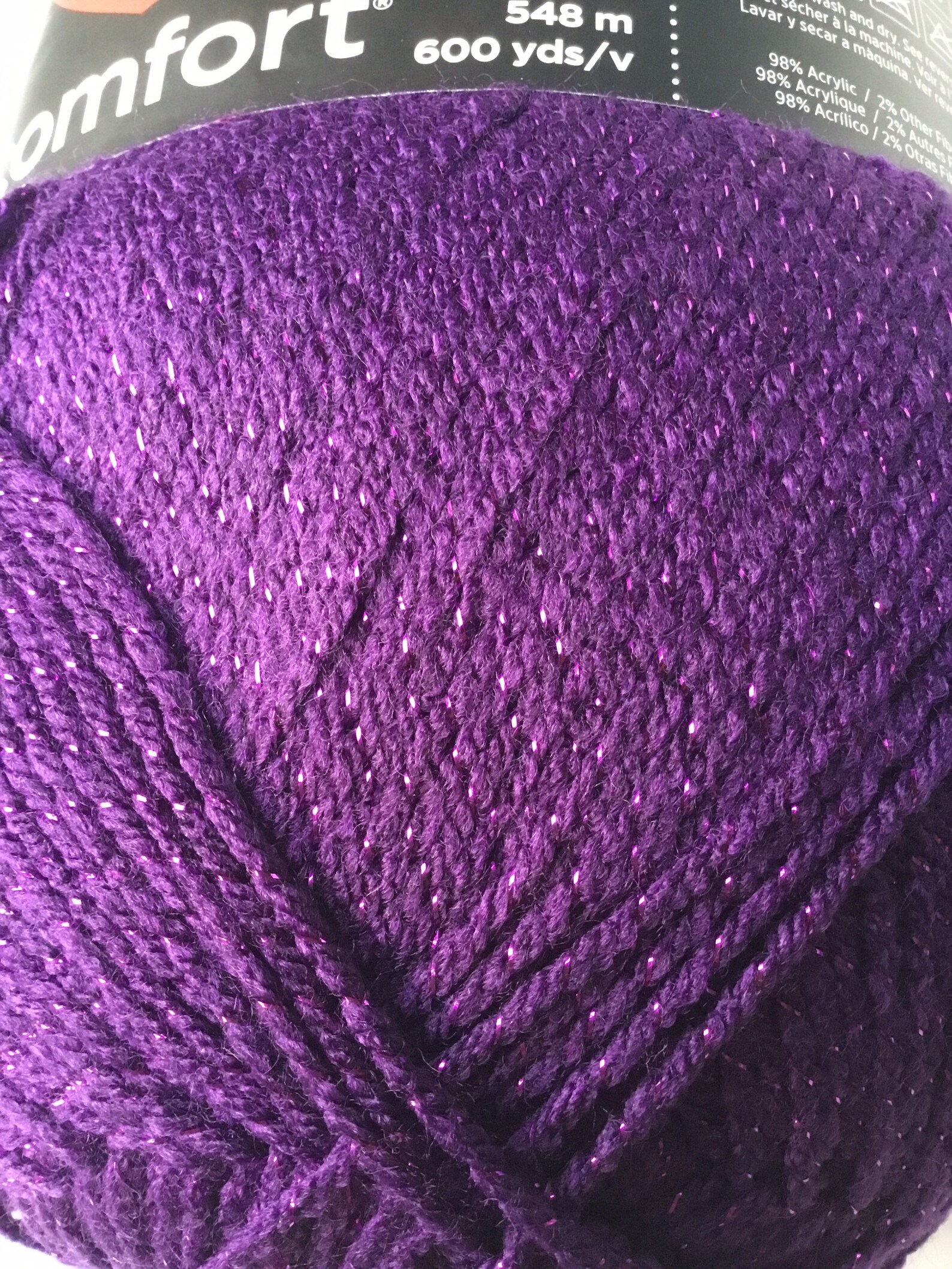 Red Heart Comfort Yarn 12oz/340gPurple Etsy