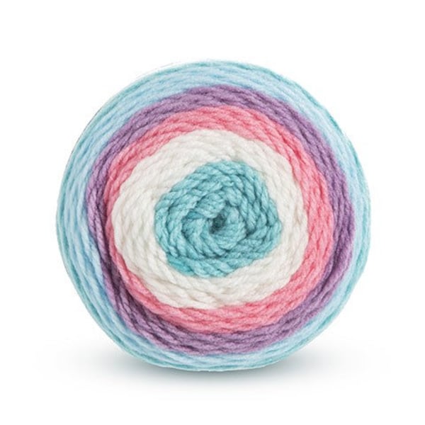 Bernat POP! Self-Striping Acrylic Yarn 5oz/140g -Snow Queen