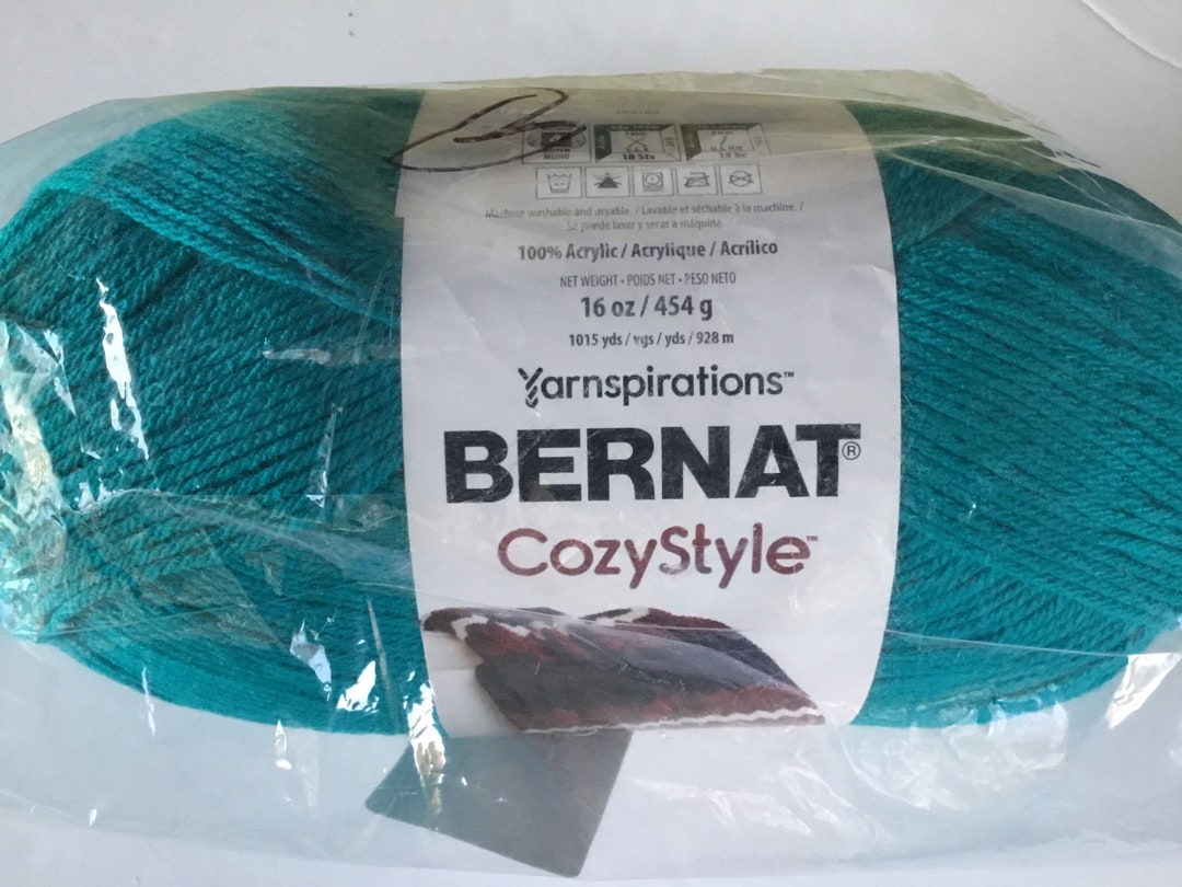 Bernat Cozystyle Acrylic Worsted Weight Yarn 16oz 454g teal Etsy Canada