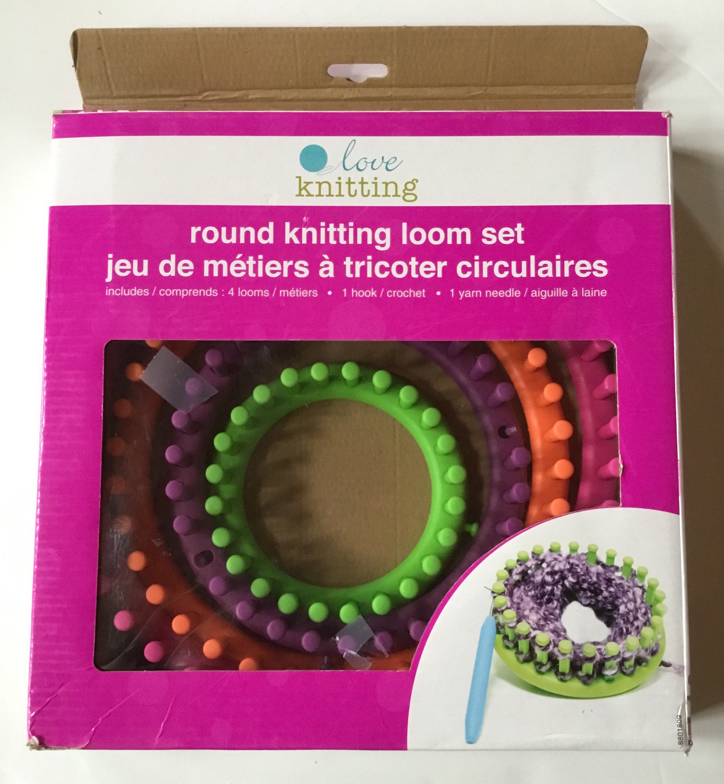 Round Knitting Loom Set,love Knitting,set of 4 Round Loom Kit 