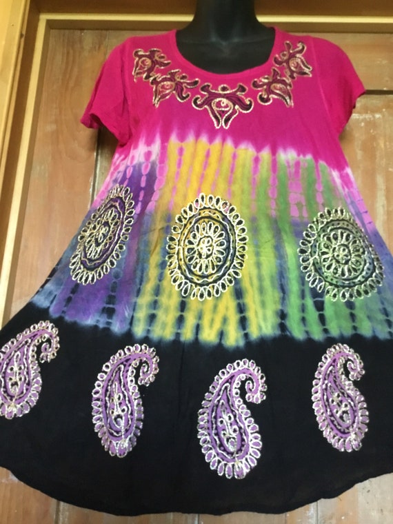 Embroidered Summer Dress,Bohimian Tunic Dress,Kurt