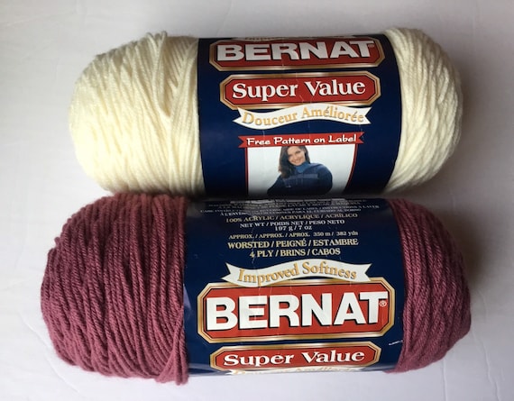 Bernat Super Value Yarn 426 Yds/389m Variety of Colours to Choose