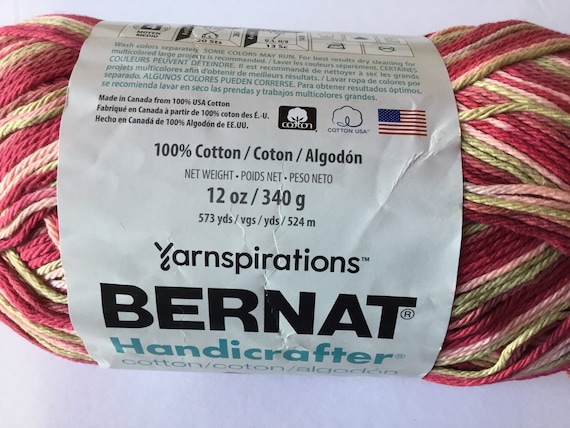 Bernat Handicrafter Cotton Big Ball Damask Ombre Yarn - 2 Pack of