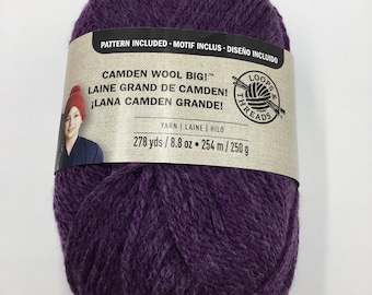 Hilo de lana Camden de Loops & Threads, 278 yardas/8,8 oz/254 m - Morado berenjena