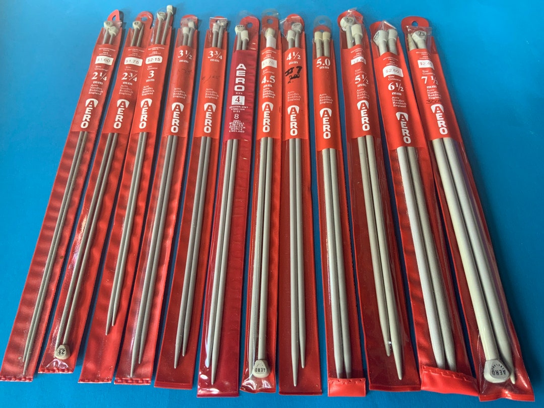 Aero Knitting Needles 2 to 9mm30cm L Variety of Sizes Aero Needles ...