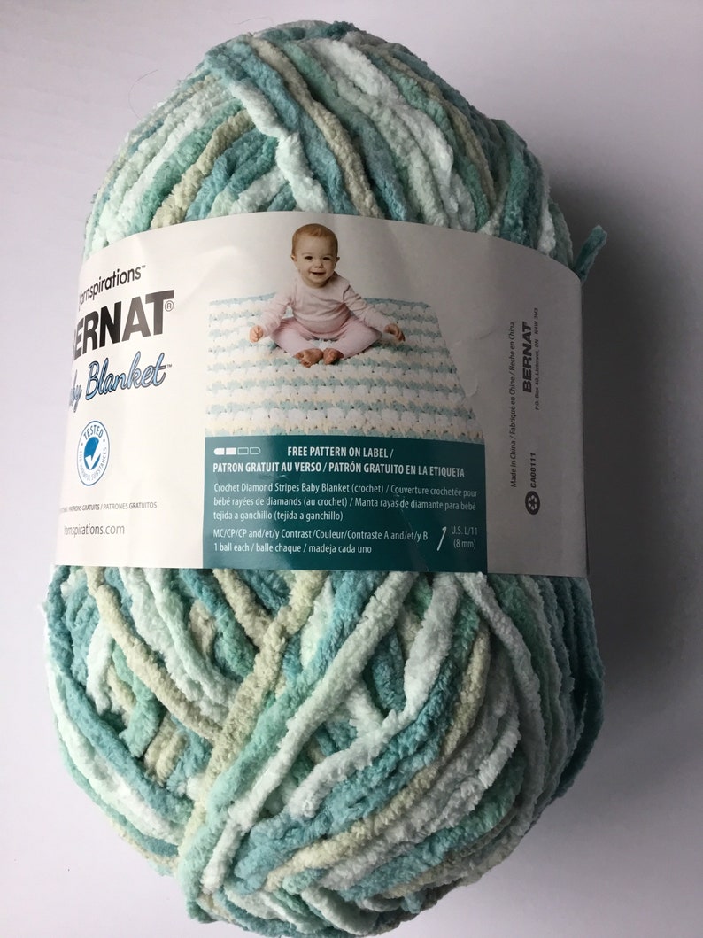 Bernat Baby Blanket Yarn Brights 10.5 Oz/300g baby Blue Etsy