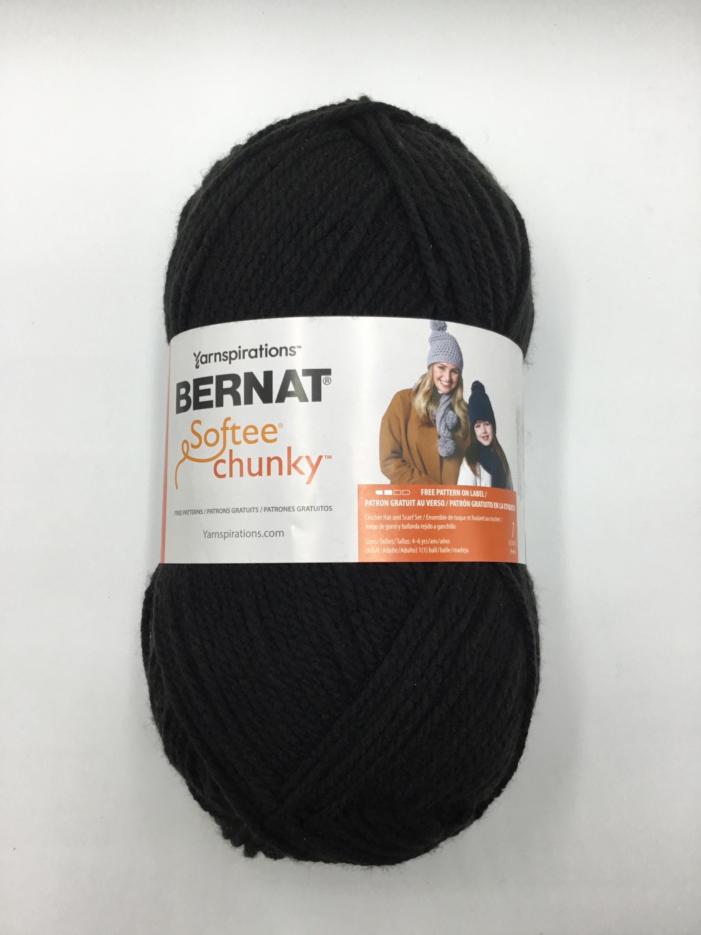 Bernat Softee Chunky 14oz 400g Super Chunky 6 Yarn Black Etsy