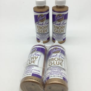 Alene’s Acid-Free Tacky Glue, Set of 2,for a Strong Permanent Hold, Non Yellowing Photo Safe 4-FL OZ(118ml)