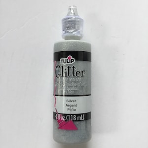 Tulip Glitter Dimensional Fabric Paint, Silver - 4 fl oz bottle
