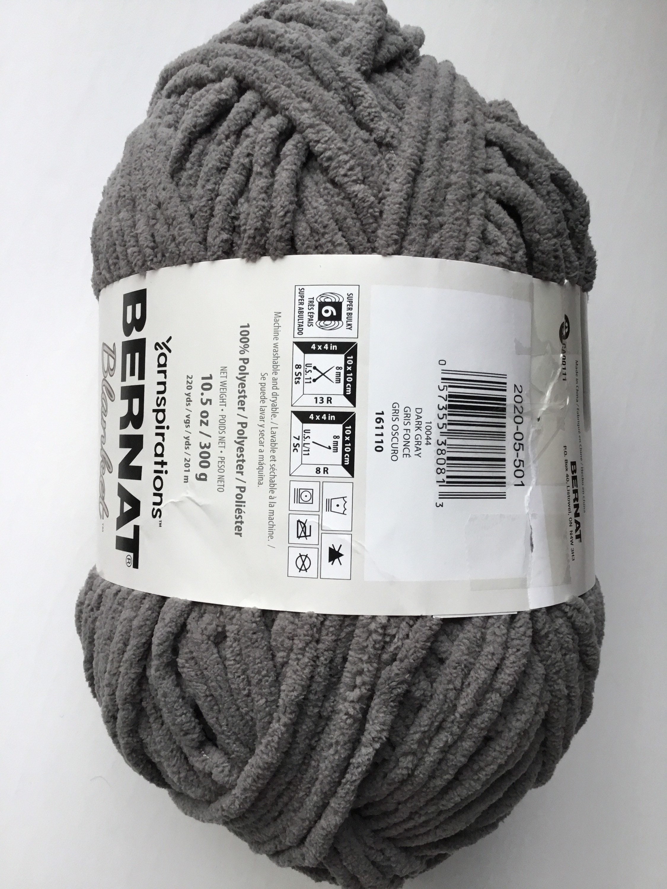 Bernat Blanket Yarn Brights Grey/Dark Grey300g/10.5oz Etsy