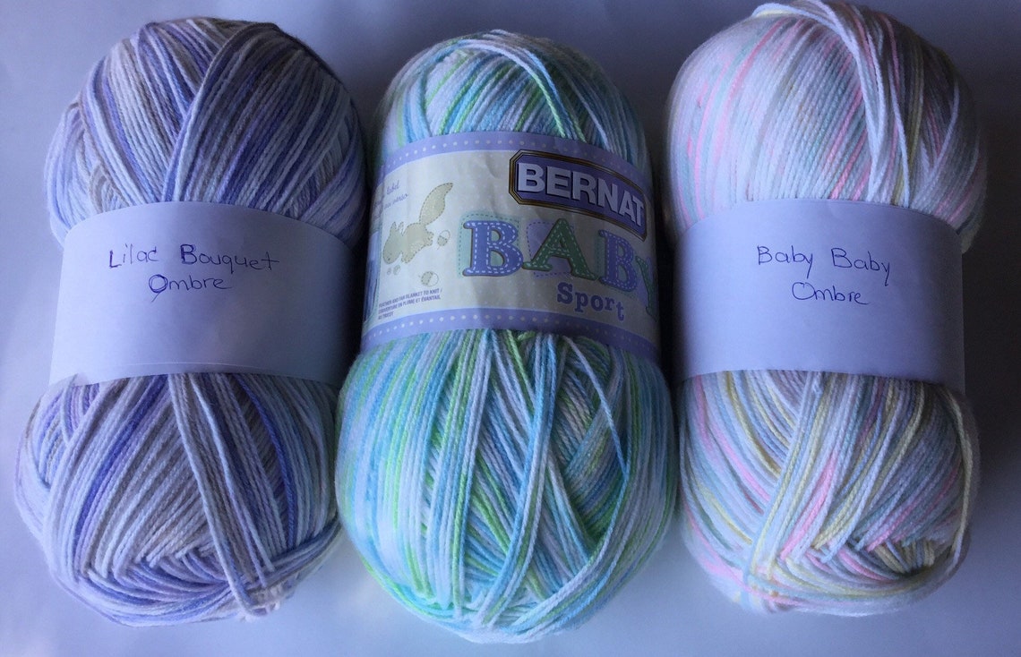 Bernat Baby Sport 280g/9.8oz Lilac Bouquet Ombre/funny Etsy