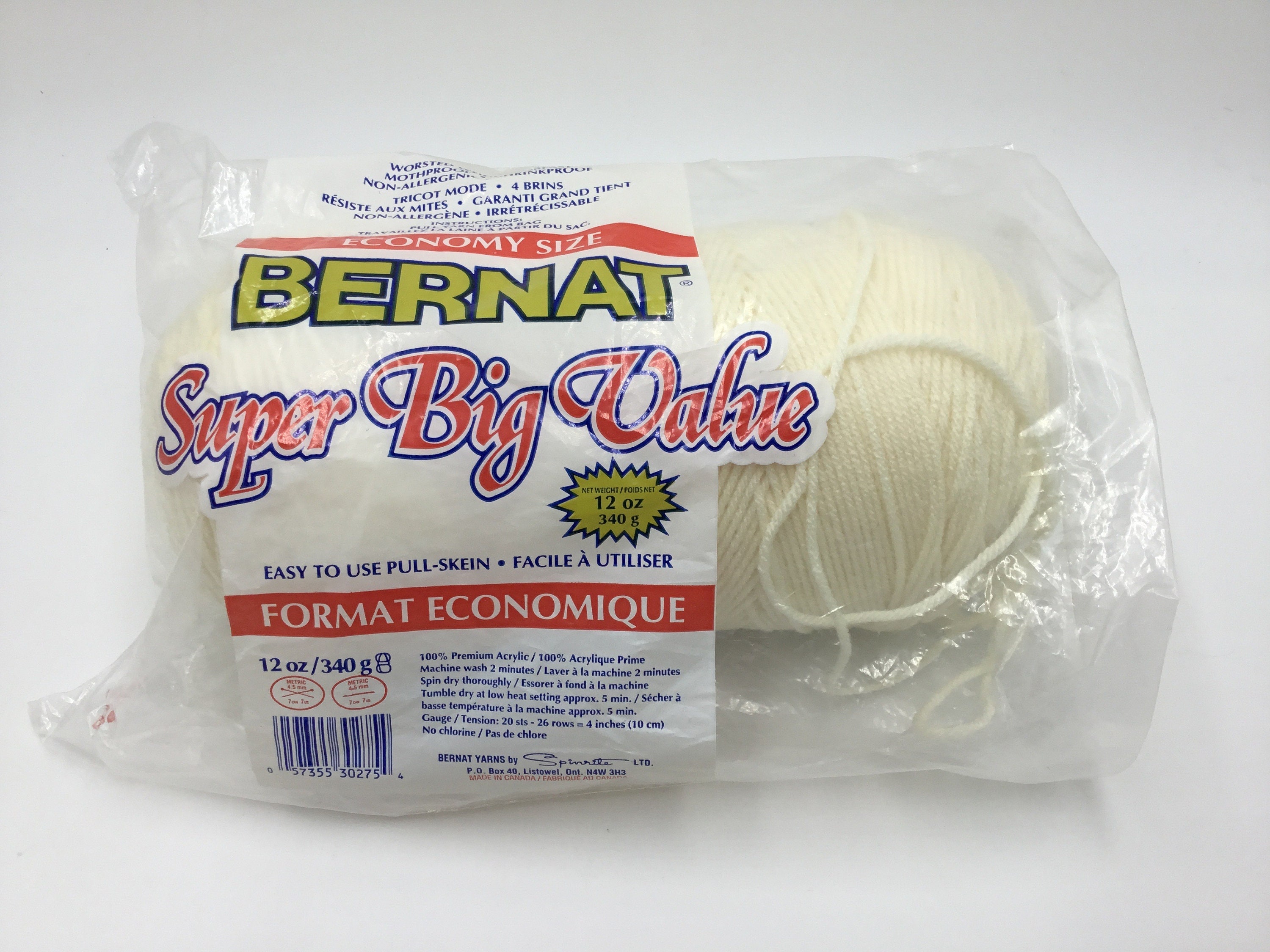 Bernat Super Value Yarn Crochet Knitting Supplies DESTASH 