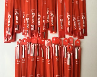 Aero Crochet Hooks / many different sizes -vintage in package from 1 to 7mm