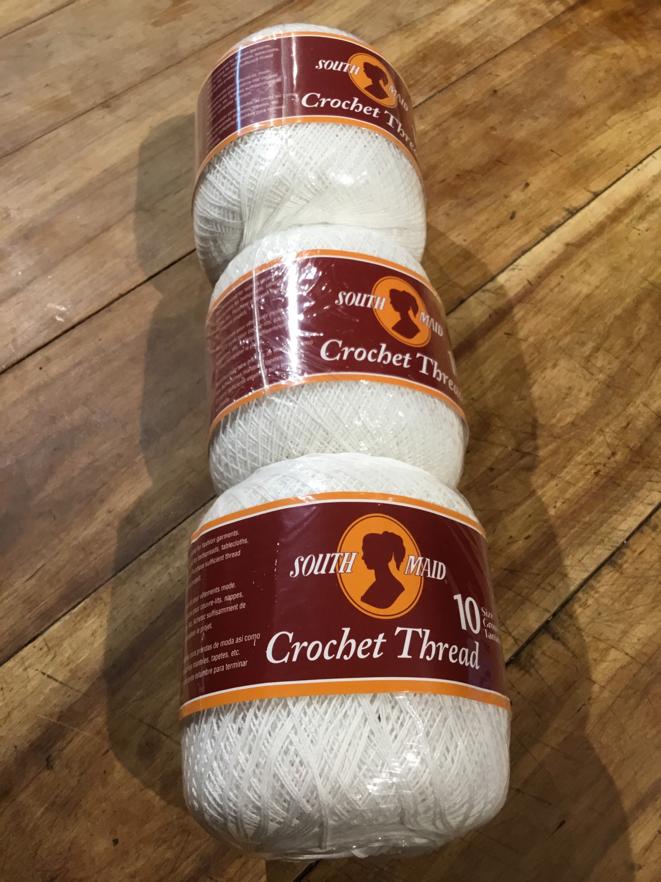 South Maid size 10 Set of 3 100 mercerized cottonCrochet Etsy