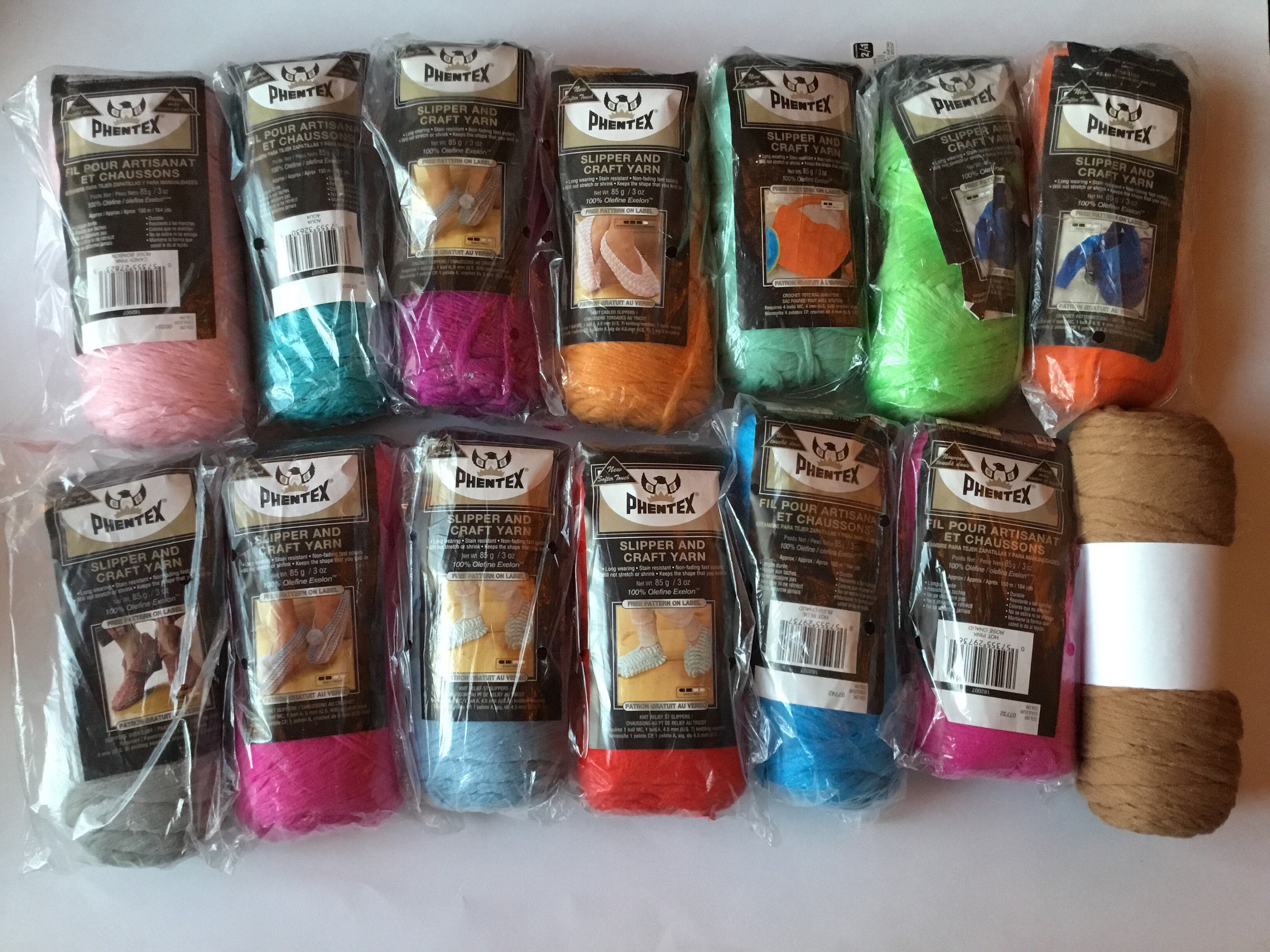 Phentex slipper and craft yarn new arrivals