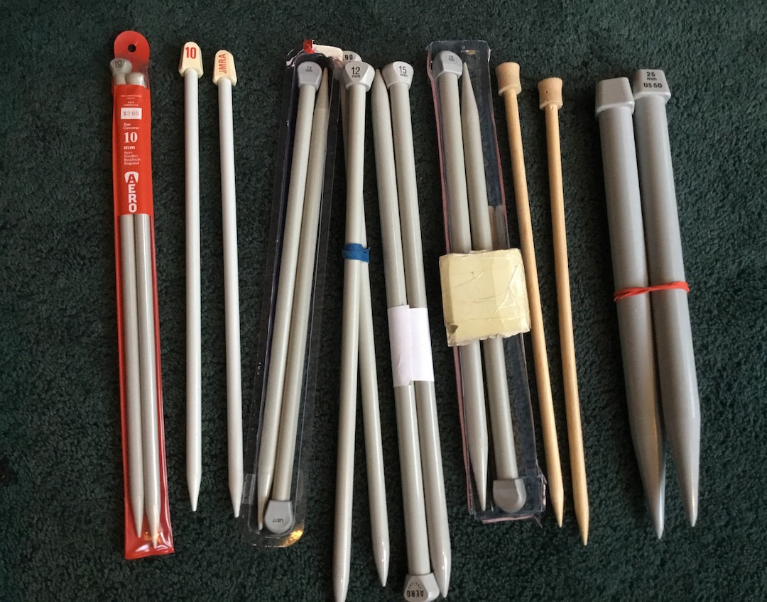 Aero Knitting Needles & Other Large Brands,knitting Needles 10 to 12mm Large Sizes Variety of