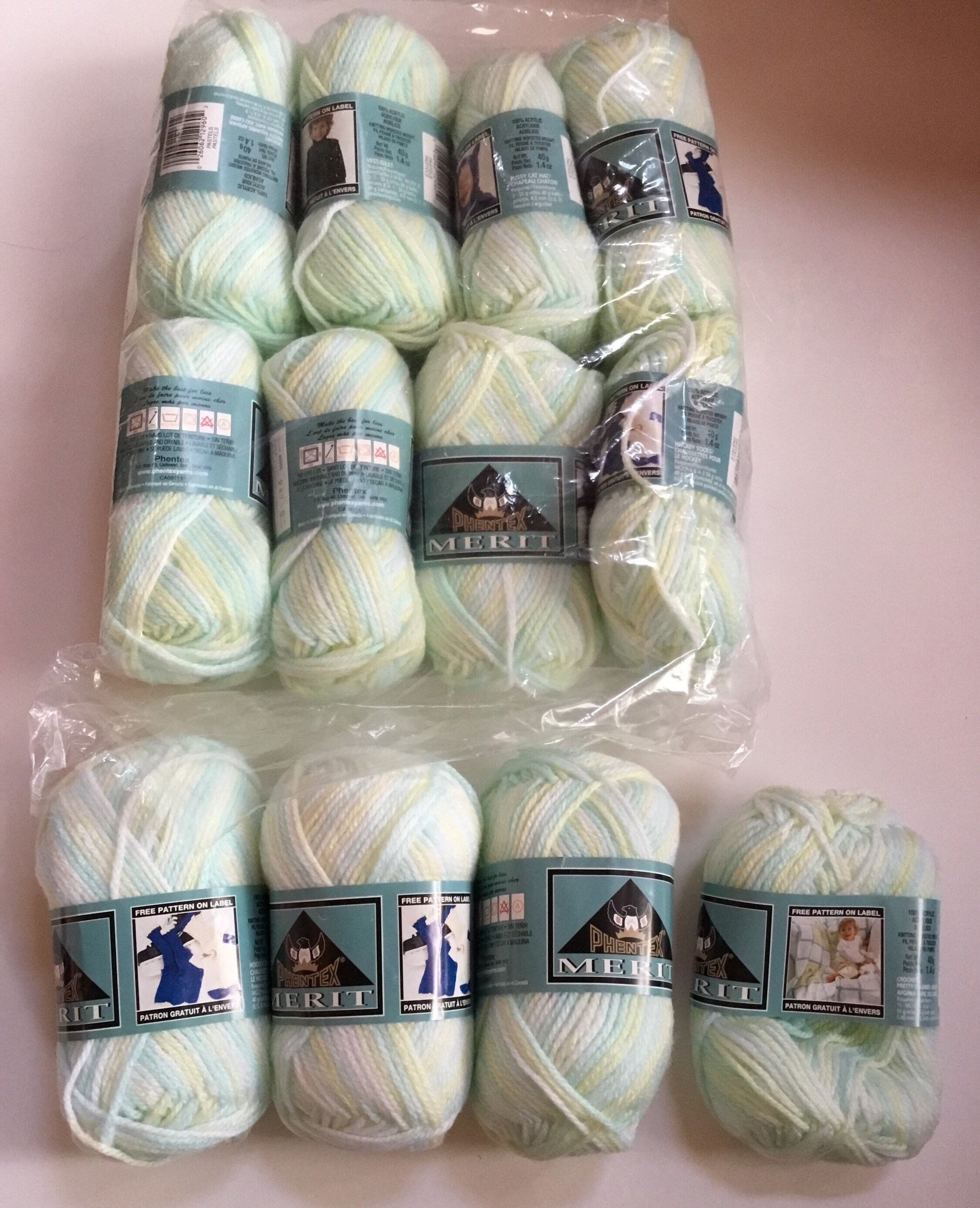 Phentex Merit Vintage Yarn 40g/1.4oz Each Set of 11 & 1/2 Etsy Canada