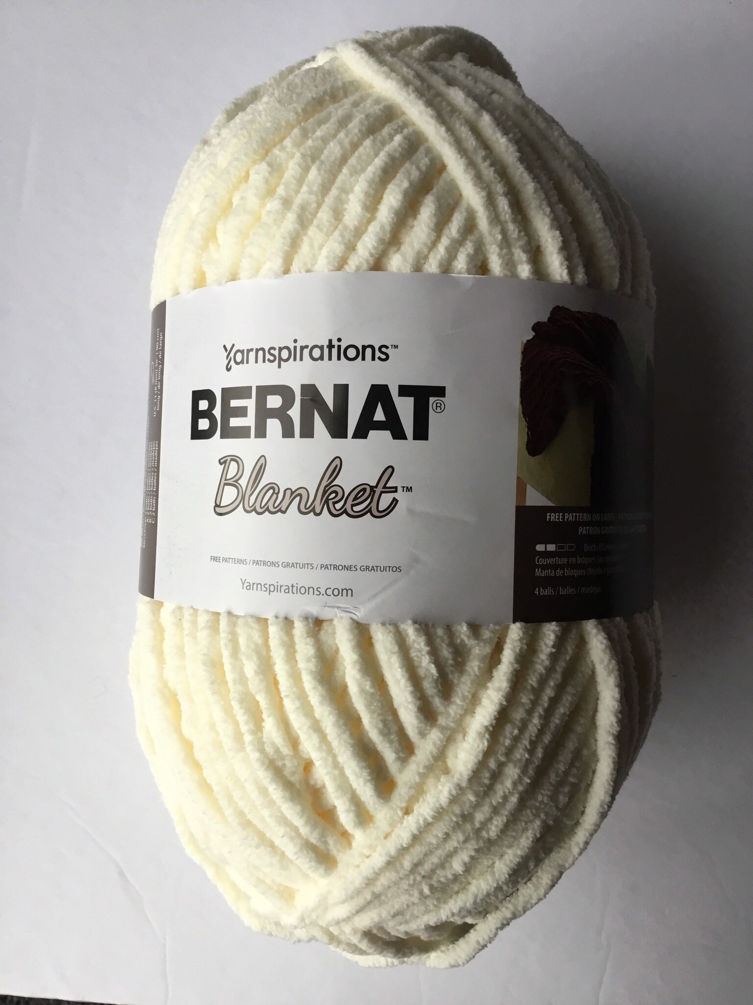 Bernat Blanket Yarn cream Vanilla/ Vintage White 300gSuper Etsy
