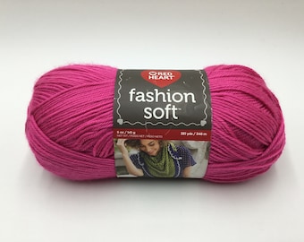 Red Heart Soft  yarn 5oz/141g - 248m/381yds-Light 3- Bright Pink