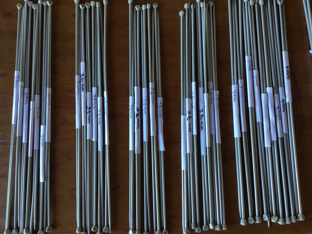 Aero Knitting Needles 35cm L / Variety of Sizes Aero Needles Vintage No Sleeve Etsy