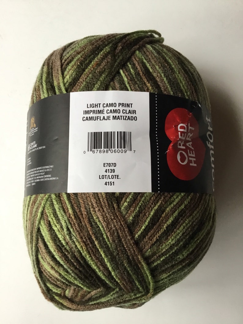 Red Heart Comfort Yarn Light Camo Prints Etsy