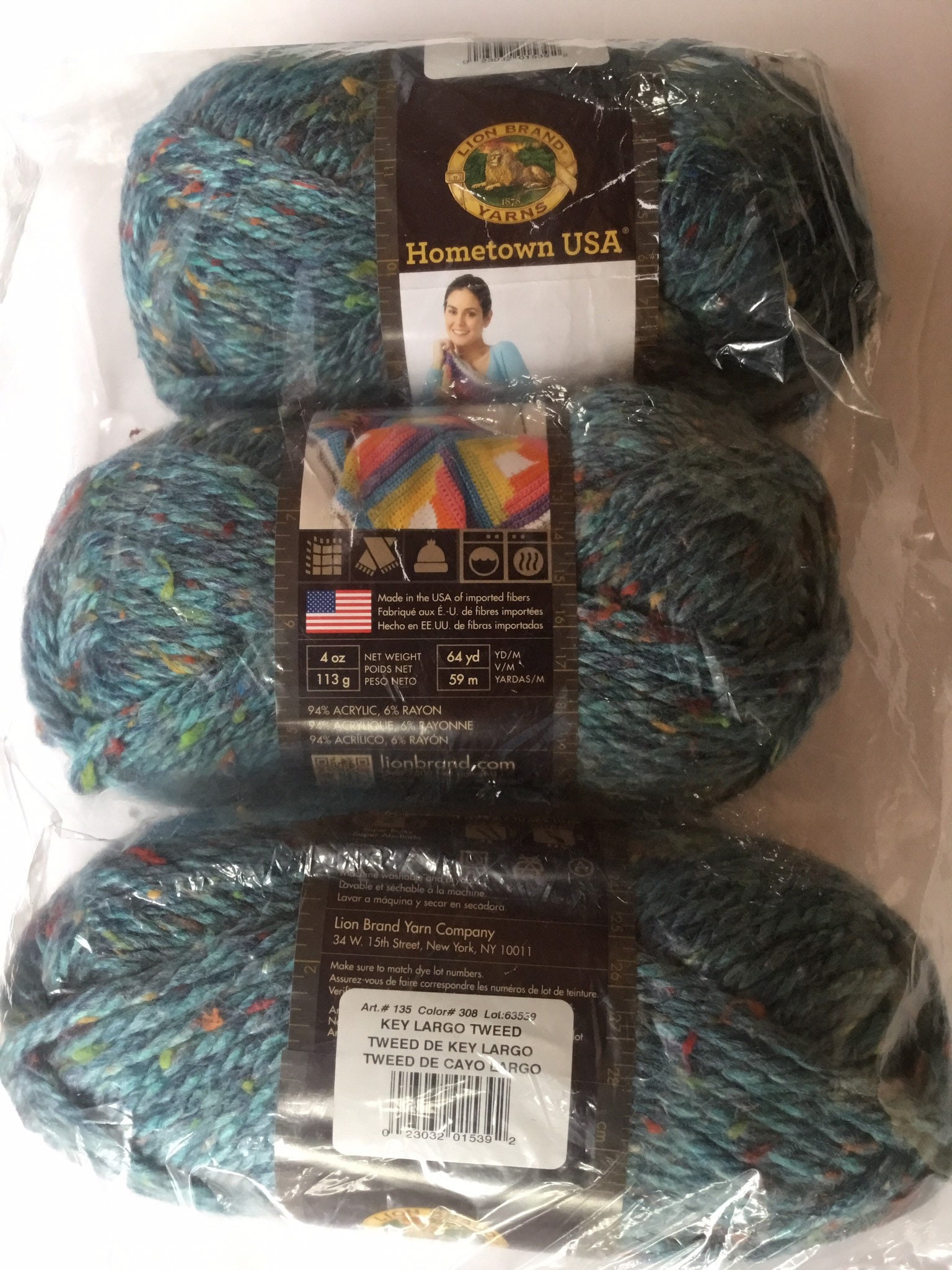 Lion Brand Yarn Hometown Yarn, Bulky Yarn, Yarn for Knitting and  Crocheting, 1-Pack, Springfield Silver
