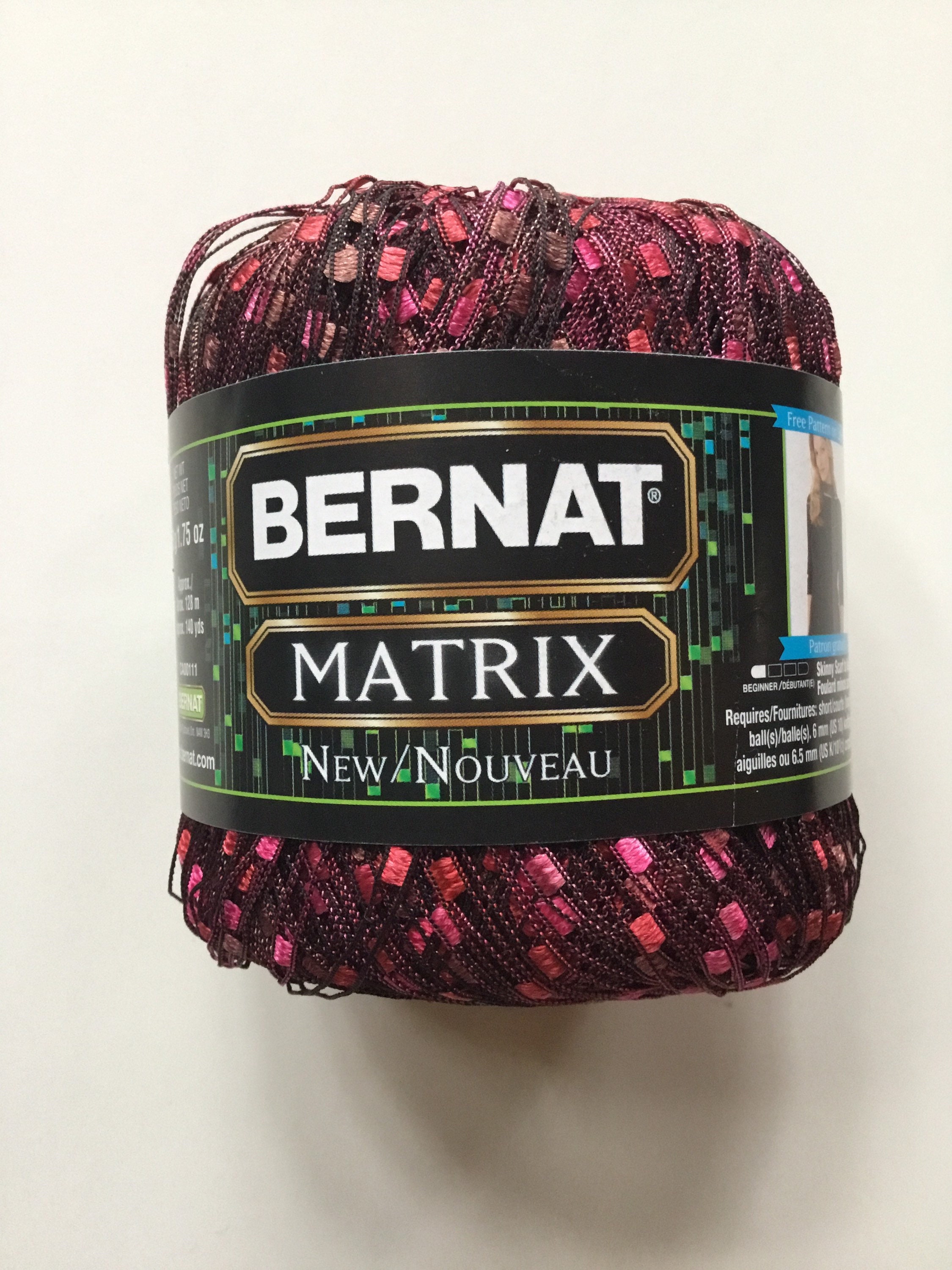 Bernat Matrix Yarn Shawl skinny Scarf swim Wear Coverup fancy Yarn ribbon Yarn Web Wines Etsy Canada