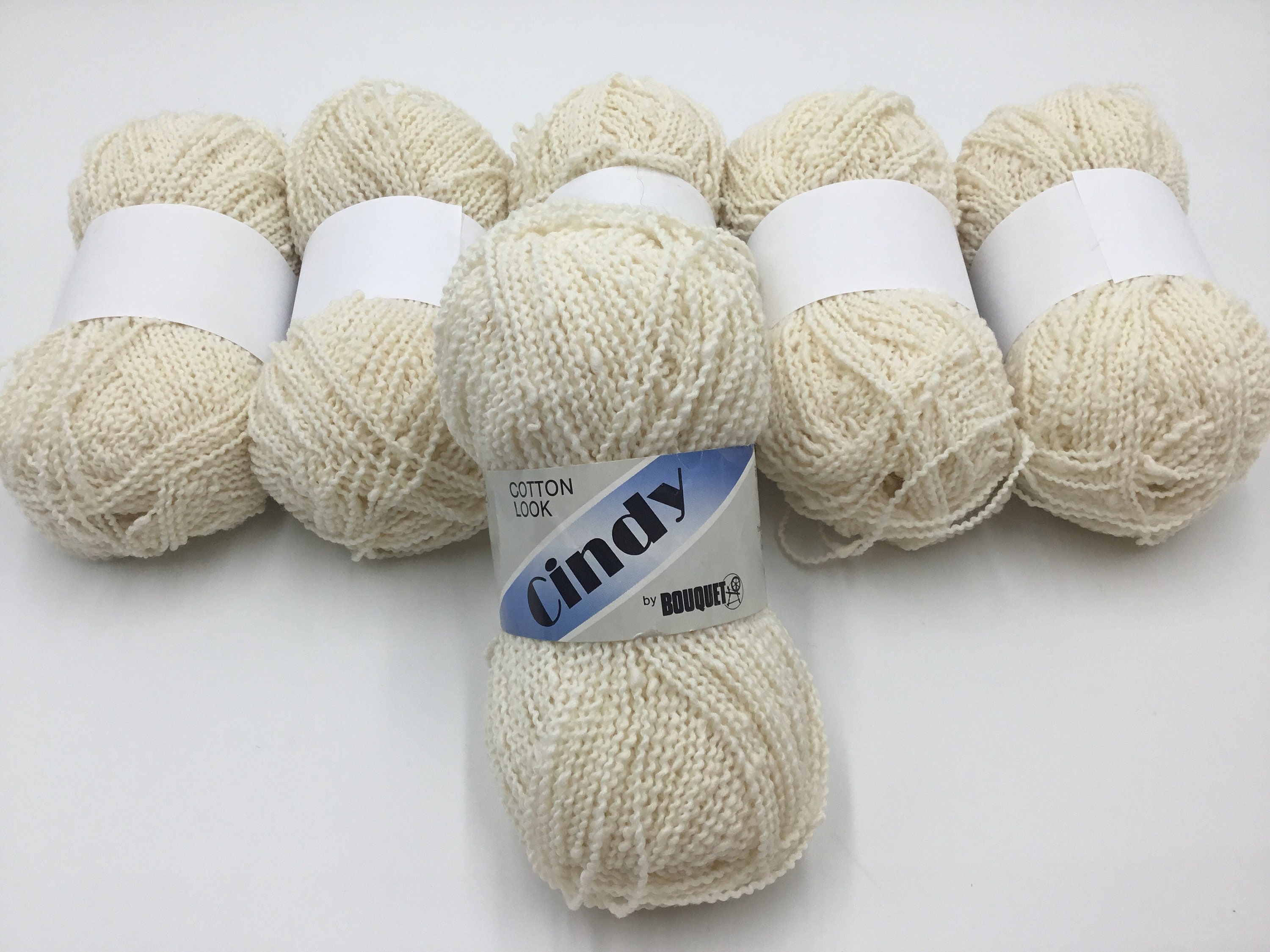 Cindy Yarn by Bouquetcotton Lookset of 6 cream - Etsy