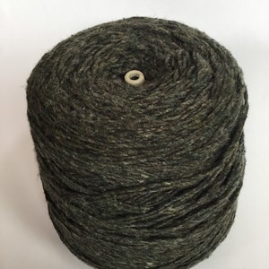 Designer Cone Yarns,100% Wool, Machine Knitting Yarn, 1.3 lb - Green Mix