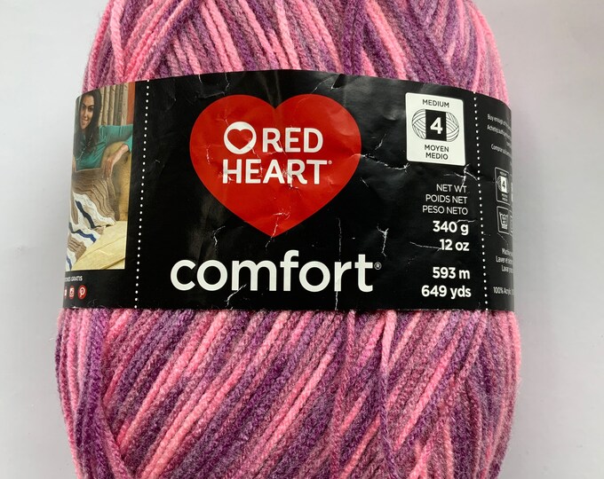 Red Heart Comfort Yarn 340g/12oz Shaded Rose Print Etsy