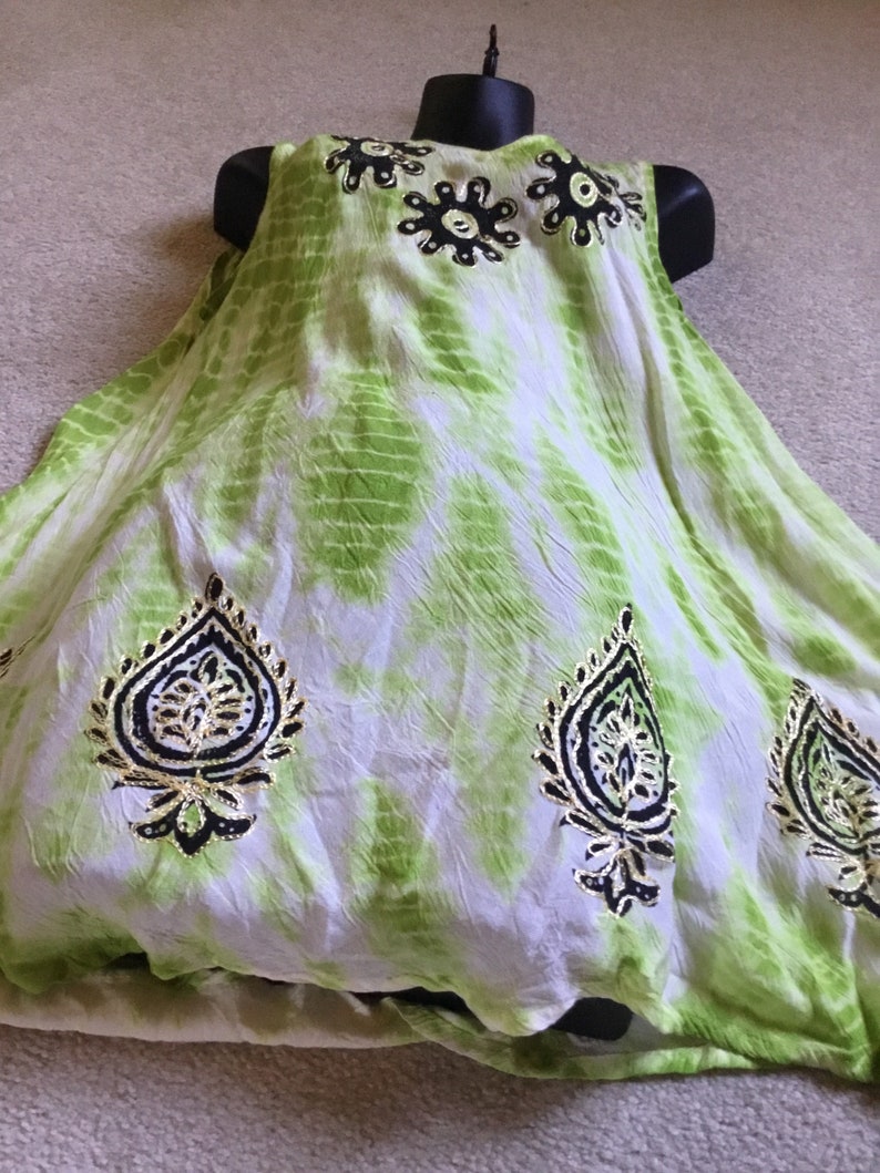 Embroidered Summer Dress,Bohimian Tunic Dress,Kurti blouse,Hippi Blouse/Dress,Rayon Dress,Flower dress,beach dress image 7