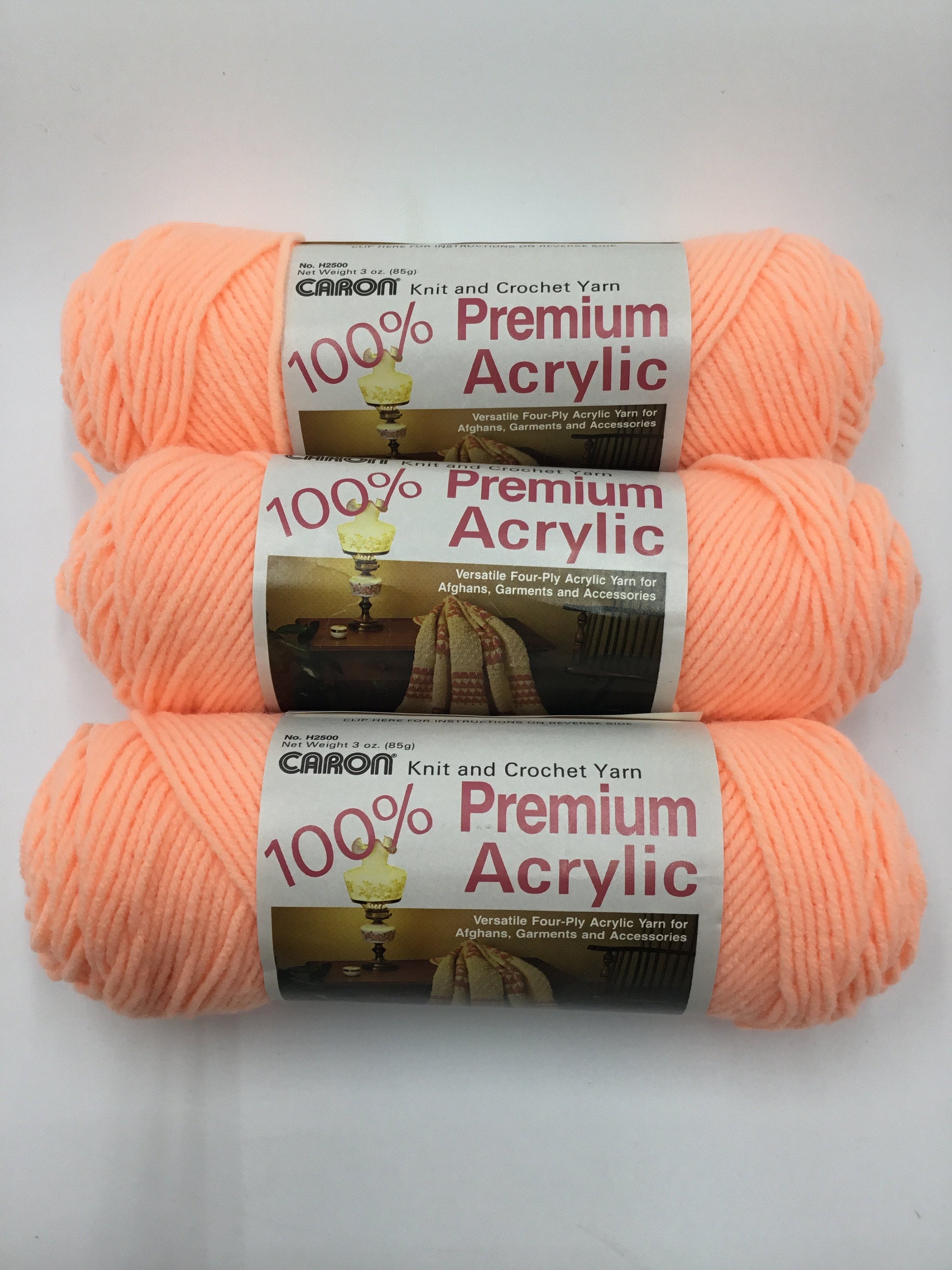 Caron 100% Premium Acrylic Yarn,set of 3 Medium 4 / 3x 85g - Soft