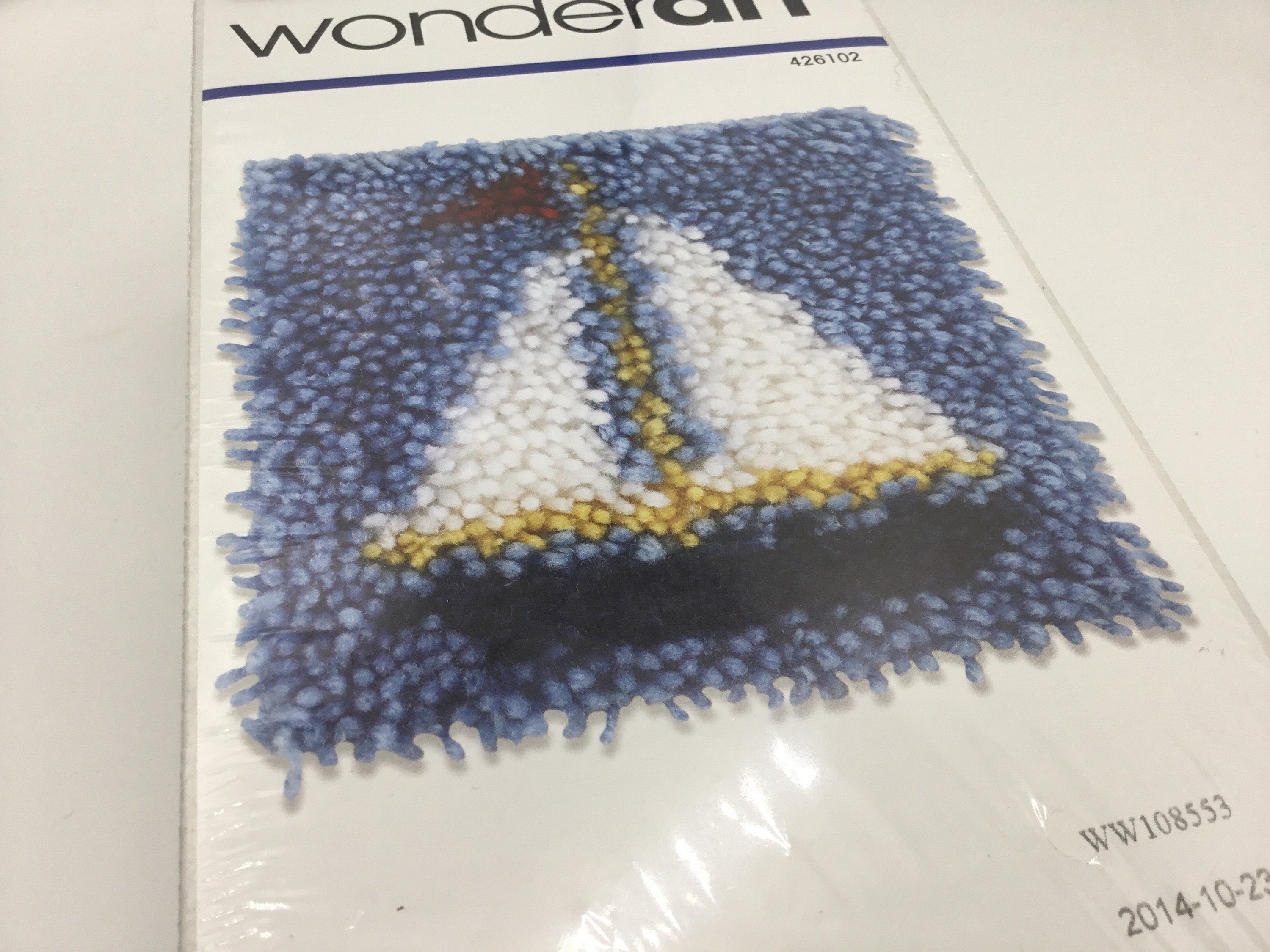 3.75CT Easy Count Rug Canvas Latch Hooking Mesh Base Fabric, Blue