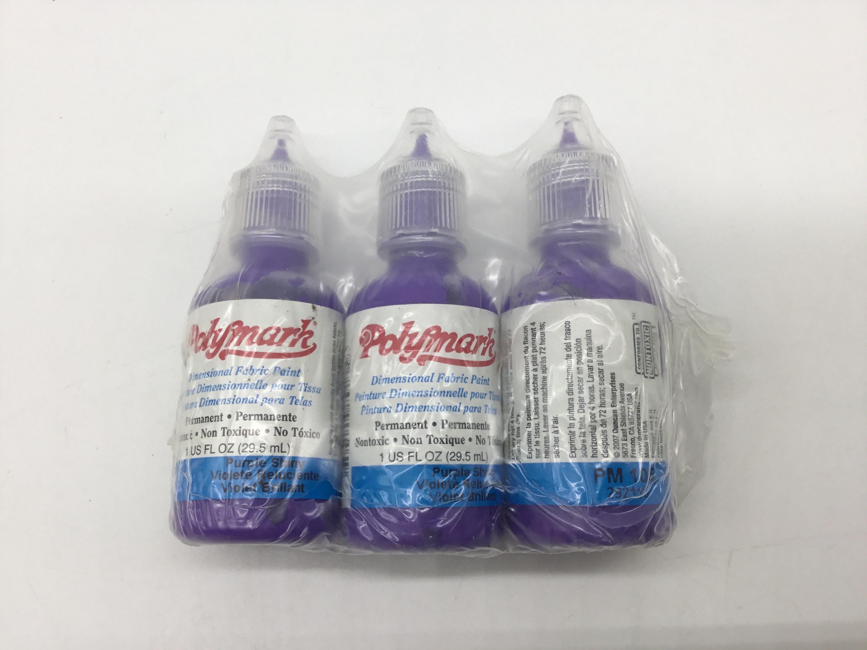 Polymark Dimensional Fabric Paint 3 Pack, Permanent Fabric Paint ...