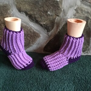 Pantoffel-Booties, Frauen-Booties, Häkel-Booties, Slip-on-Booties,Pantoffel-Socken, über Knöchel-Booties
