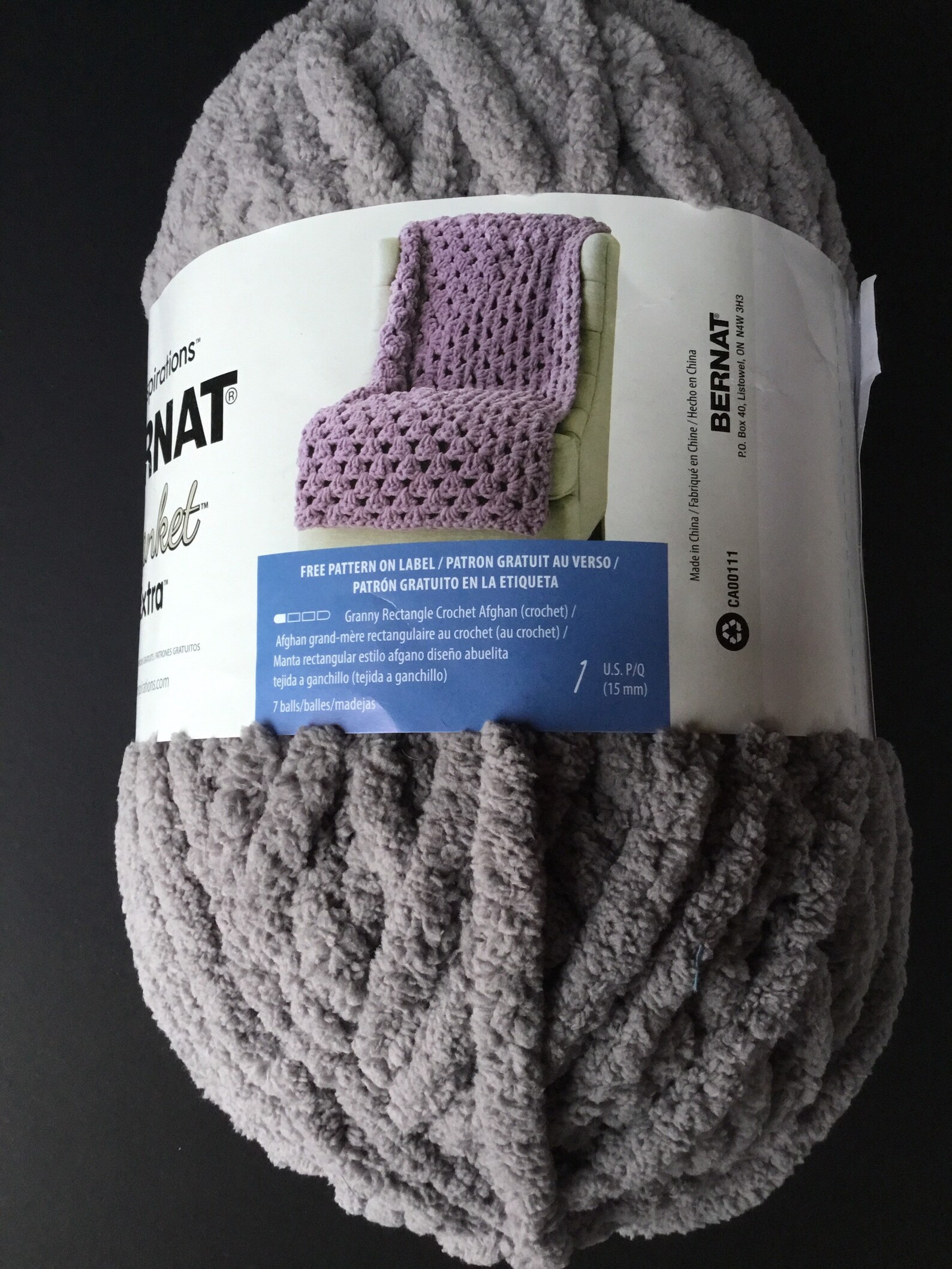 Bernat Blanket Extra 10.5oz/300g bulky 7 Vapor Gray Etsy