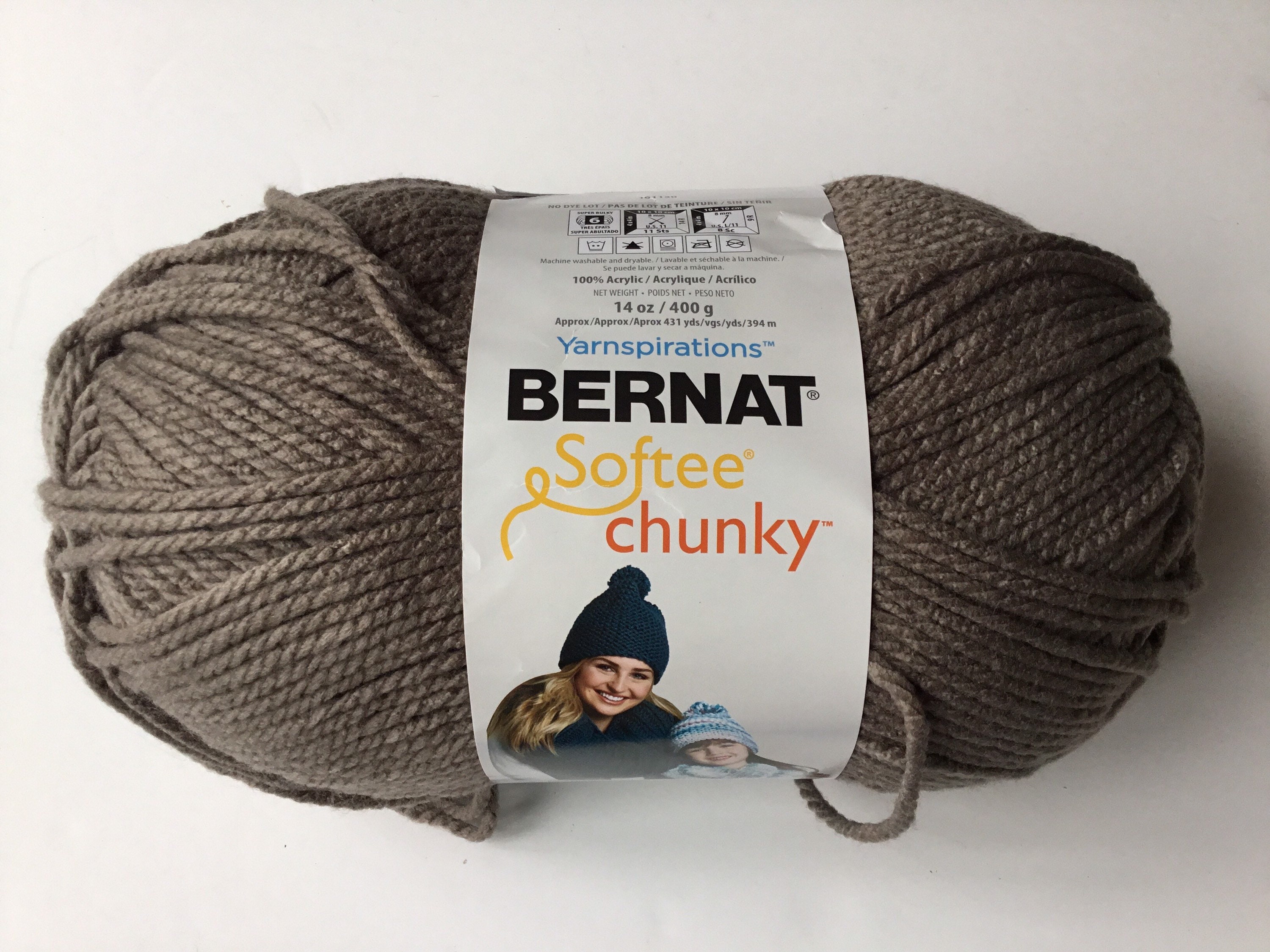 400g Bernat Softee Chunky Taupe Grey Super soft luxe Etsy