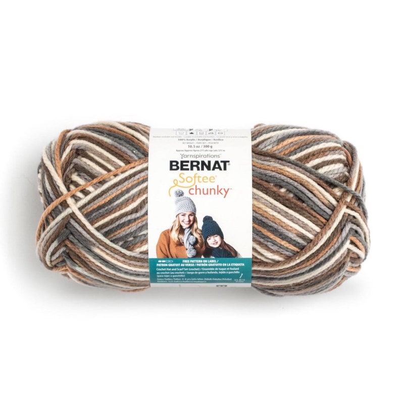 super chunky yarn Super soft Bernat Softee Chunky Yarn Stillness Ombre luxe