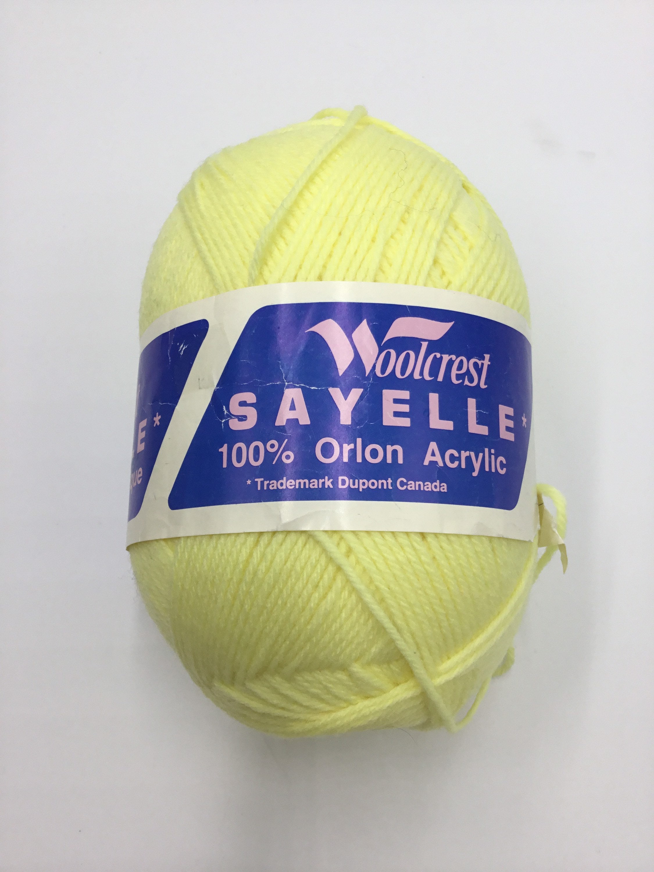 Vtg DuPont 100% ORLON Acrylic Knitting Crocheting Yarn 4-Ply ~ 9 oz BABY  YELLOW
