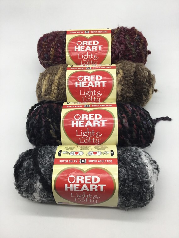 Red Heart Light & Lofty Yarn Rippled Yarn,4.5oz/127g- Wine Country