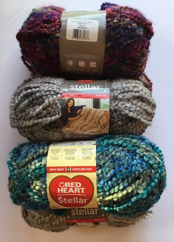 Red Heart Stellar Comet Knitting /& Crochet Yarn