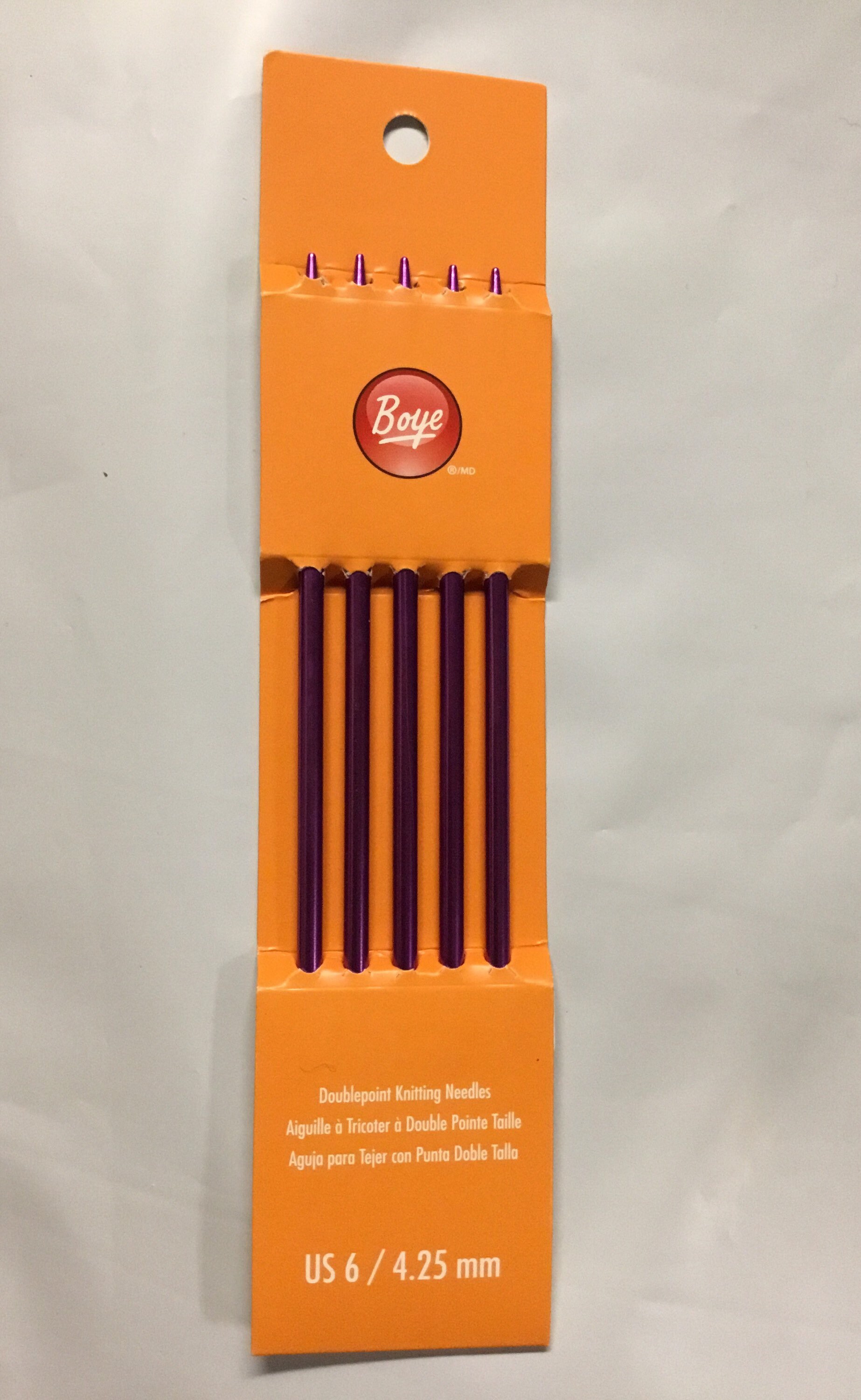Boye Doublepoint knitting Needles Set of 5US 6/4.25mm Etsy