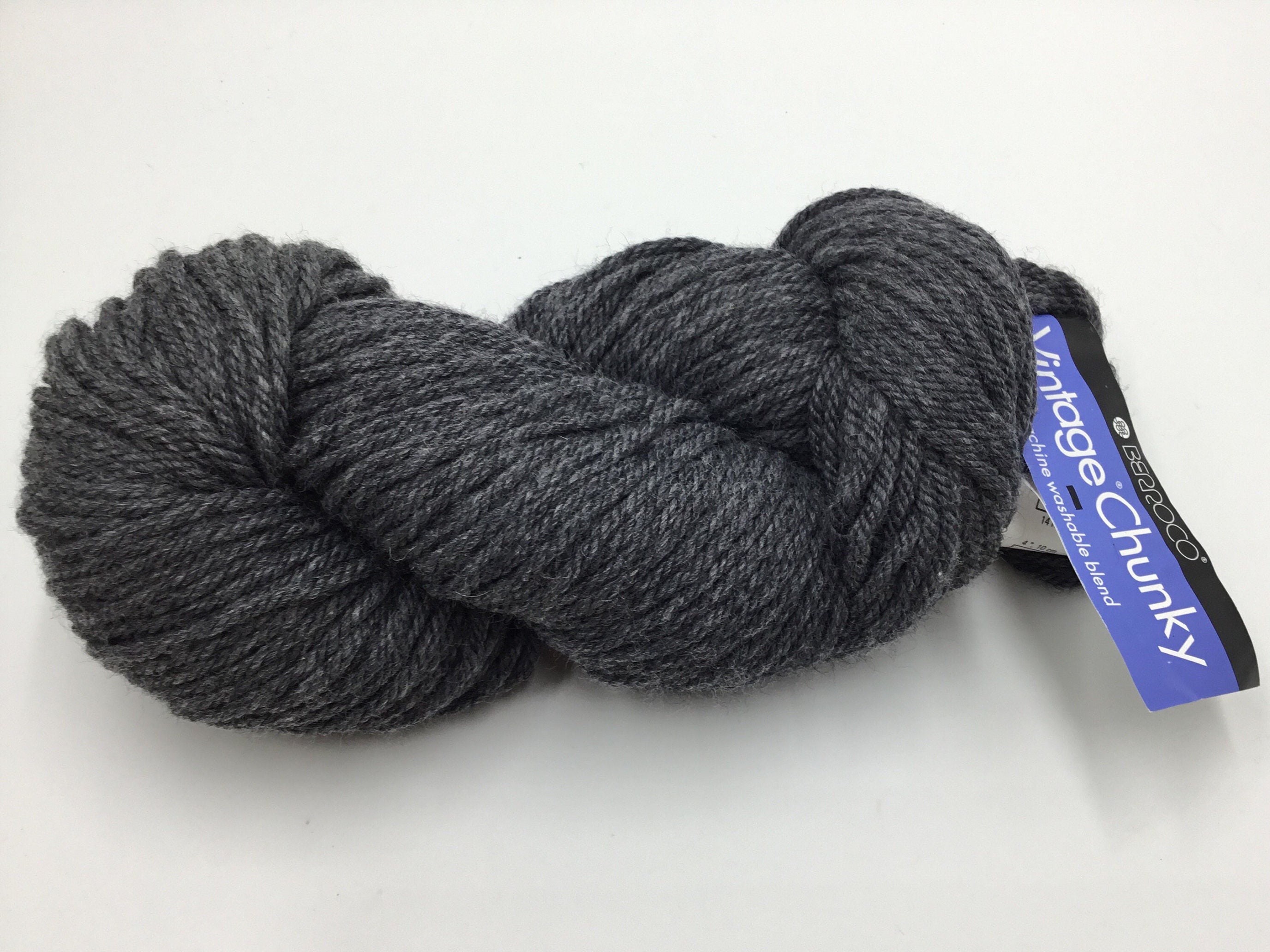 Vintage 3.7 Ounce Skein, 4 Ply Dark Blue Black Soft Wool Yarn – Hearts  Desire Fiber