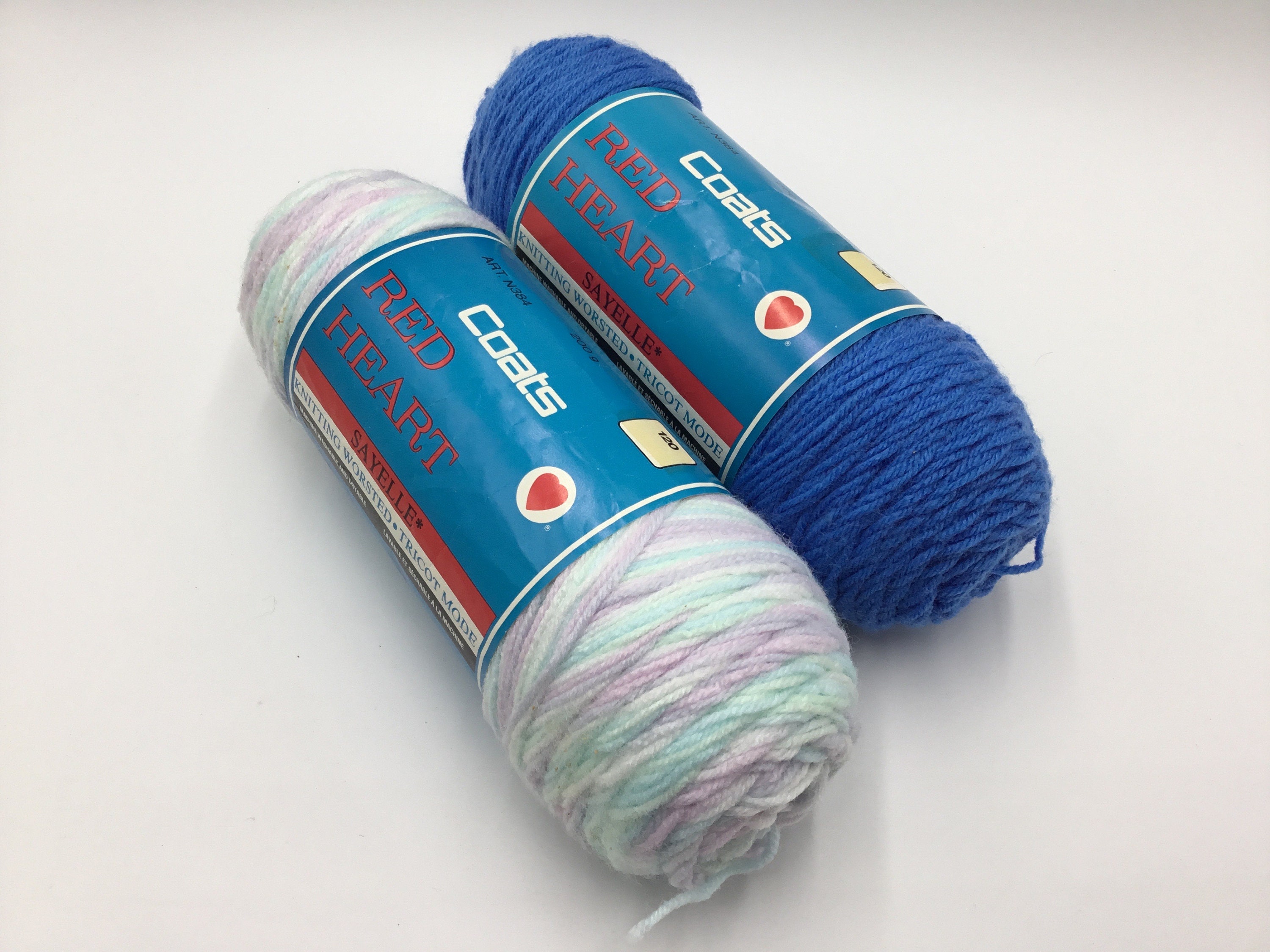 Lot De Fils à Tricoter Vintage – Acrylique Sayelle, Wintuk, Coats & Clark – Couleurs Variées