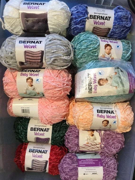 Bernat Velvet Yarn 300g / Many Colours to Choose From and Types Crushed  Velvet/ Baby Velvet/ Bernat Velvet 