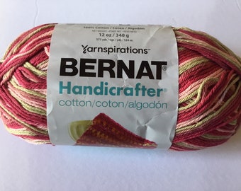 Bernat HANDICRAFTER Cotton Yarn 1.75 Oz 84 Yds Choose Color 