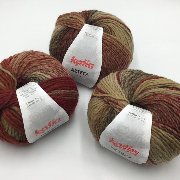 Fil Katia Azteca, fil super doux, acrylique/laine 180m/197yrds couleur-7806